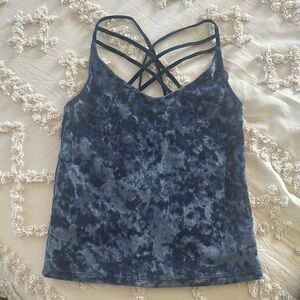 American Eagle Outfitters Navy Velvet Camisole